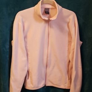 Nike zip up fleece therma fit  jacket light pink size lg